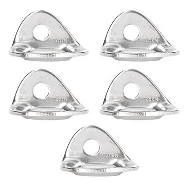 Imagem de Cryfokt Conjunto de Cabide de Escalada Leve Em Aço Inoxidável para Trabalho Aéreo de Rapel, Pacote de 5, para Escalada, Rebaixamento Vertical