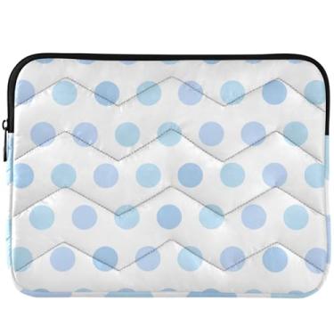 Imagem de Capas para laptop brancas de bolinhas azuis de 13 a 14 polegadas capa universal para notebook capa para laptop buffy para MacBook Air 13