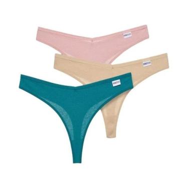 Imagem de Conjunto De 3 Calcinhas G-string De Algodão Waffle Sexy Para Mulheres,
