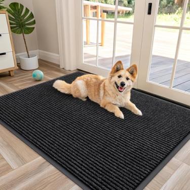 Imagem de OLANLY Tapete de porta da frente para entrada interna e externa, capacho resistente à água, resistente ao desbotamento, perfil baixo, fácil de limpar, tapetes de boas-vindas para varanda, 47 x 34