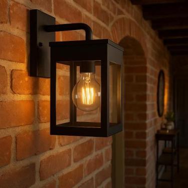 Imagem de Arandela Luminária Colonial Moderna Lanterna decorativa com Vidro Cris