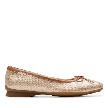 Imagem de Clarks Sapatilha feminina moderna casual, Tecido Tan Interest, 35