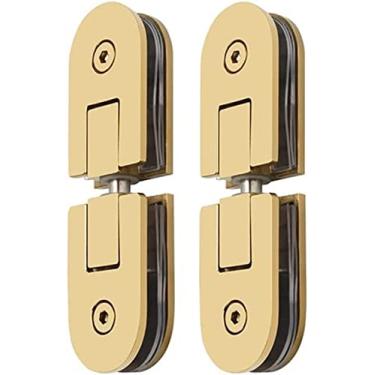 Imagem de Braçadeira de porta de vidro resistente para porta de chuveiro, sem moldura, dobradiça pivô de 360 graus, porta de banheiro de aço inoxidável 304, kit de substituição de vitrine de armário de vinho