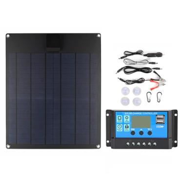 Imagem de aqxreight Kit de Painel Solar Portátil de 300W Com Carregamento USB Duplo Painel Solar de Polissilício Leve para Viagens de Acampamento Ao Ar Livre 12V Carro Barco Bateria Carregando Telefones (com