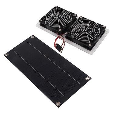 Imagem de aqxreight Kit de Ventilador de Painel Solar de 100 W - Ventilador Externo IP67 Com Caixa ABS para Estufas, Galpões e Casas de Animais de Estimação - Solução Portátil de Ventilação Movida a Energia