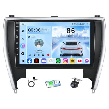 Imagem de [8core 2G + 32G] Substituição de rádio automotivo para Toyota Camry 2015 2016 2017: 1280 * 800 LCD sensível ao toque, estéreo, sem fio, Carplay, Android, Bluetooth, 5.4, GPS 5GWiFi 1080HD, câmera de