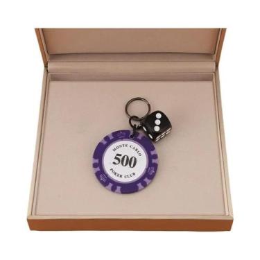 Imagem de Chaveiro De Cassino Com Fichas De Poker E Dados, Presente Único De Jog