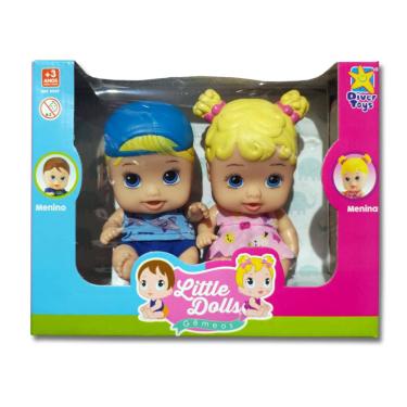 Imagem de Boneca Little Dolls Gêmeos 8037 Diver Toys
