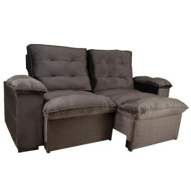 Imagem de Sofá Retrátil e Reclinável 3 Lugares Magazin Marselha Suede Marrom, 20