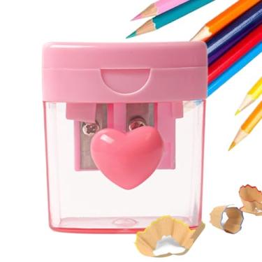Imagem de Apontador de lápis para sala de aula | com tampa com furo , suprimentos portáteis | Apontador de lápis portátil | para crianças, escola, sala de aula, jardim de infância, escritórios em casa