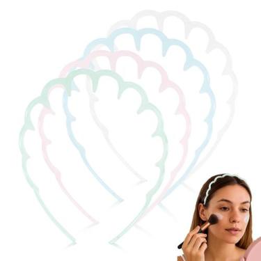 Imagem de Bandana Giata Zig Zag, acessório de cabelo ondulado de plástico, 4 peç