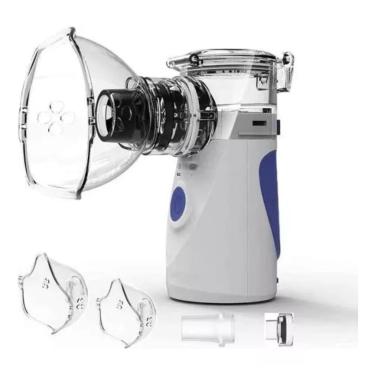 Imagem de Nebulizador Inalador Portátil Ultrassônico para Tratamento Respiratório via USB/Pilha
