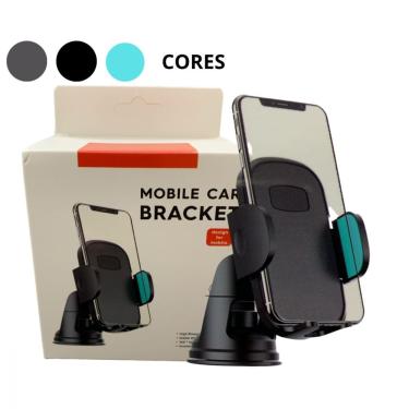 Imagem de Suporte Veicular Universal Para Celular Com Trava E Ventosa