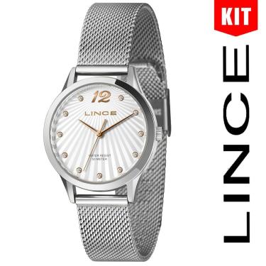 Imagem de Relógio Lince Kit Feminino Prata Rosê Lrmh210l34 K09yb2sx