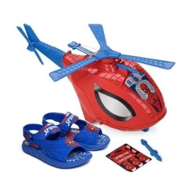 Imagem de Sandália Infantil Grendene Homem Aranha Sky Operation Azul/vermelho-Masculino