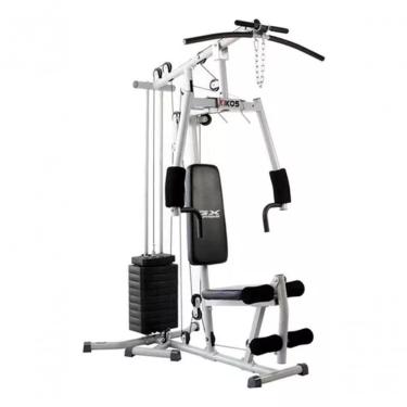 Imagem de Estação de Musculação Carga Até 45KG GX Supreme 25 Exercícios para Uso Doméstico Prata