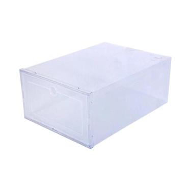 Imagem de Caixa De Sapatos Transparente Dobrável À Prova De Poeira Empilhável Pa