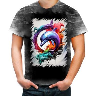 Imagem de Camiseta Desgaste Golfinho Inteligência Arte Pintura 10 - Kasubeck Sto
