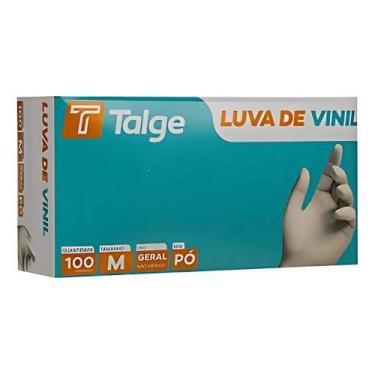 Imagem de Luva Descartável Vinil Sem Pó Talge Tamanho M 1000 Unidades - Congratu