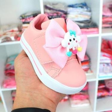 Imagem de Tênis Laço Nuvem De Velcro Infantil  Menina Delicado-Feminino