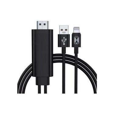 Imagem de Cabo Adaptador Lightning Para Hdmi 4k 1m IPhone Ios Usb 1080p FY-882