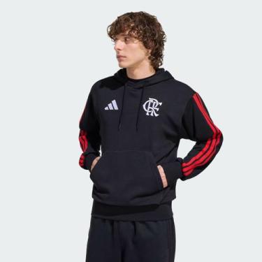Imagem de Moletom Adidas Flamengo DNA Preto e Branco, P