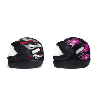 Imagem de Capacete San Marino Preto Automático Moto Masculino Feminino, Preto, M