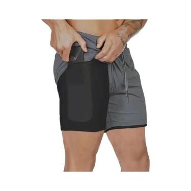 Imagem de Shorts De Corrida Masculinos 2 Em 1 De Secagem Rápida 2024, Shorts Esp