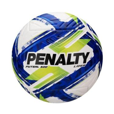 Imagem de Bola Penalty Futsal 500 Líder Para Jogo e Treino, Único, Branco azul v