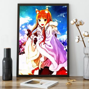 Imagem de Quadro decorativo Poster Okami To Koshinryo Anime Arte para sala quarto