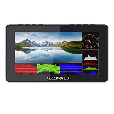 Imagem de FEELWORLD F5 Pro V3 5,5 polegadas tela sensível ao toque DSLR monitor de campo com LUT 3D, IPS FHD1920x1080 saída de energia F970 instalação e kit de energia para transmissão sem fio externa luz LED