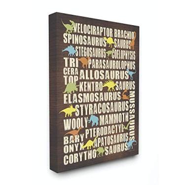 Imagem de Stupell Industries Quadro de tipografia de dinossauros, arte de parede em tela, 40 x 50 cm, design da artista Stephanie Workman Marrott