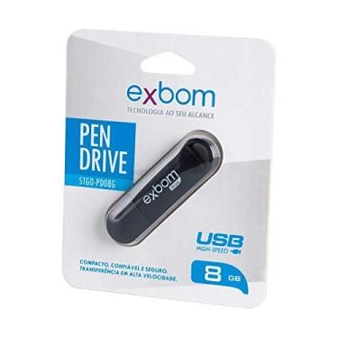 Imagem de Pen Drive Preto 8GB Exbom STGD-PD08G