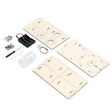 Imagem de Modelo de Umidificador de Madeira DIY, Aparelho Educacional de Quebra-CabeçAs de Madeira 3D, Interface de Carregamento Tipo C, Com Função de Temporização, para CriançAs de 6 a 14 Anos