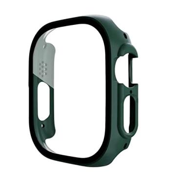 Imagem de Capa protetora Case de Acrilico com Pelicula Vidro marca 123smart Compativel com iwatch Ultra 49mm Iwatch Verde - Marca: 123smart