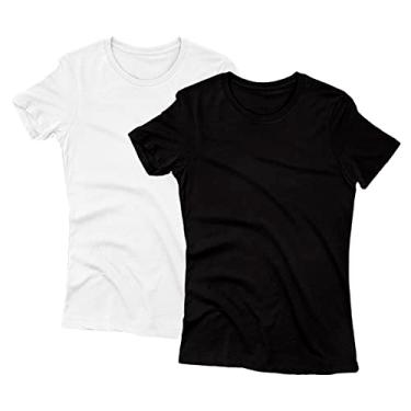 Imagem de Kit 2 Camisetas Feminina Poliéster Básica Camisa Blusa Treino Academia Esporte, Tamanho G