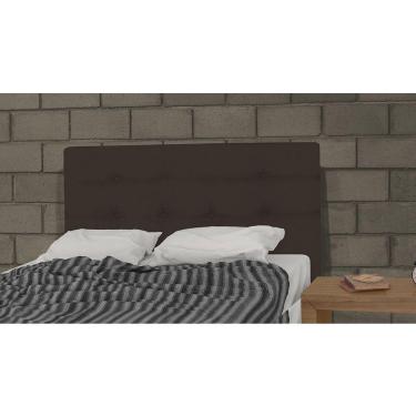 Imagem de Cabeceira Estofada Para Cama Box Solteiro 90cm Suede Marrom