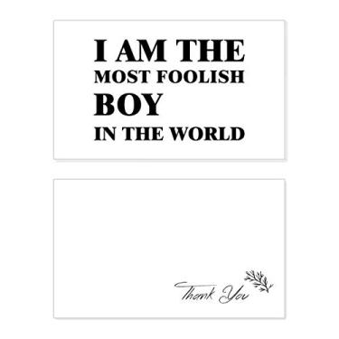 Imagem de Cartão de agradecimento I Am The Foolish Boy Birthday Paper Greeting Wedding Repreciation