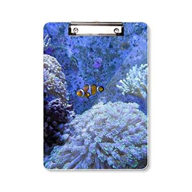 Imagem de Ocean Coral Science Peixe Peixe Natureza Imagem Prancheta Pasta Bloco de Escrita Placa de Apoio A4