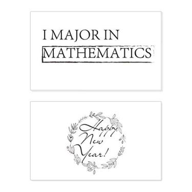 Imagem de Citação I Major In Mathematics Festival Ano Novo Cartão de felicitações Bless Message Present