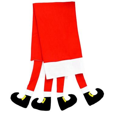 Imagem de Jogo 2 Caminhos de Mesa Natal Pernas Papai Noel 187x36cm Cada Super Saldão