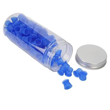 Imagem de Copos de Pigmento de Tinta de Tatuagem, 100 Peças de Ventosa Copos de Pigmento de Tatuagem Descartáveis ​​tamanho P Evitam Danos para Loja de Tatuagem (azul pequeno)