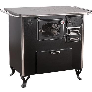 Imagem de Fogão A Lenha C Forninho C Caixa Esq Preto Fornos Pinhal N2