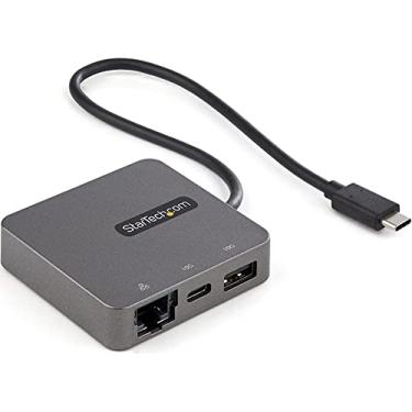 Imagem de Adaptador Multiporta USB-C StarTech.com – Mini Dock USB 3.1 Geração 2 Tipo C – USB-C para 4K HDMI ou vídeo VGA 1080p – 10Gbps USB-A USB-C, GbE – Base portátil para laptop de viagem – Funciona com Thunderbolt 3 (DKT31CHVL)