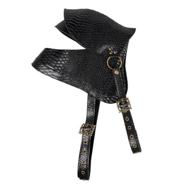 Imagem de YIJU Armadura de ombro de couro medieval renascentista fantasia cosplay espaldeiras resistentes para feriado de carnaval