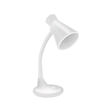 Imagem de Luminaria Mesa E27 Taschibra TLM 03 Branco 15.0 Produzida em plástico com soquete de porcelana, corpo da luminária articulável