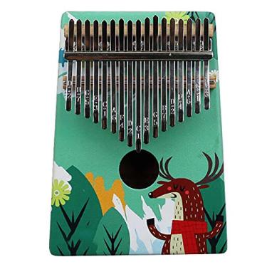 Imagem de Piano de polegar 10-17-21 teclas Kalimba, teclado de percussão de dedo, piano de dedo com martelo de afinação, instrução de estudo, fãs de música, bolso, polegar, dedo piano, 17 tons, D