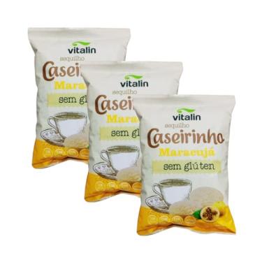 Imagem de Vitalin, Kit com 3 Pacotes de Sequilho Caseirinho Sem Glúten Sabor Maracujá de 100g cada - Vitalin