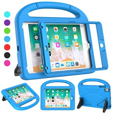 Imagem de SUPLIK Capa infantil para iPad mini 4/5 (7,9 polegadas), protetor de tela integrado, durável, à prova de choque, capa protetora com alça para Apple iPad mini de 7,9 polegadas 4ª/5ª geração, azul