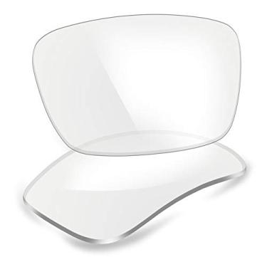 Imagem de ThunderClap Lentes de policarbonato de reposição para óculos de sol Oakley Fuel Cell OO9096 - Cristal transparente antiluz azul